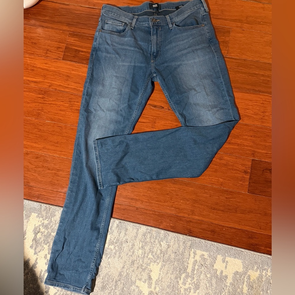 Paige women’s jeans slim straight leg size 32 length regular mid rise